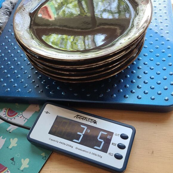 Vintage 60-70s Old Hickory Drip Glaze Ovenware Plates Nasco Product Japan 7 Inch - Picture 10 of 10